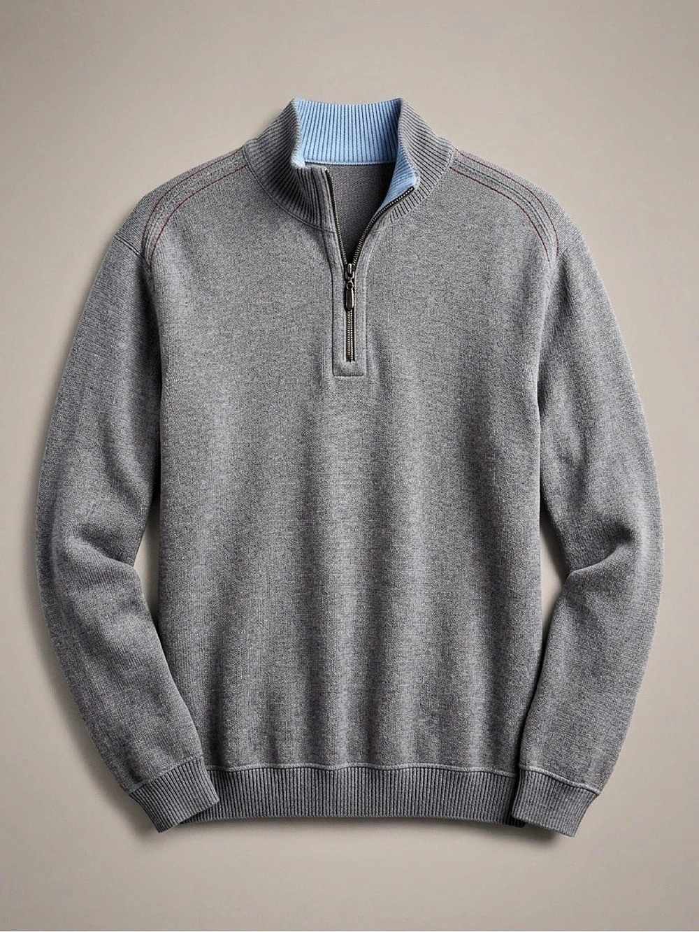 Tommy Bahama Marled Flip Side Reversible Half-Zip Sweatshirt Gray Half-Zip